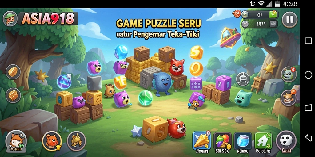 Tampilan gameplay Puzzle ASIA918 yang menantang dan menarik.