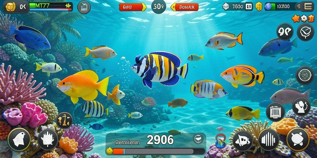 Tampilan gameplay seru Tembak Ikan di MT777.