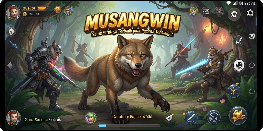 Tampilan aksi strategi menegangkan di MUSANGWIN